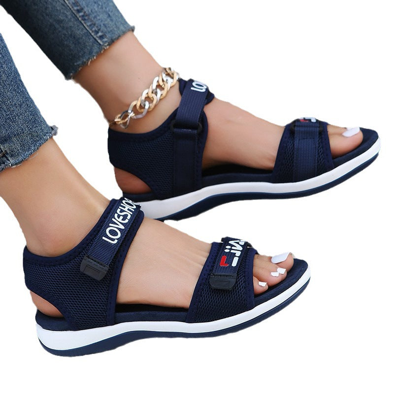 Wholesale Large size women's shoes 41-43 casual sandals women's beach shoes Amazon spot