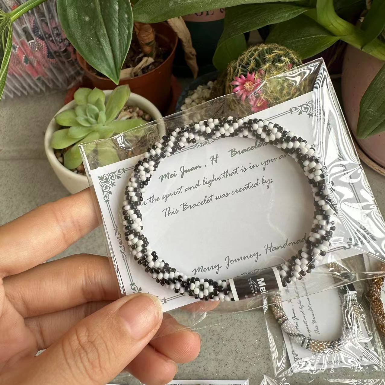 Wholesale Nepalese Hand-woven Japanese Essential Oil Diffuser Bohemian Beaded Bracelet