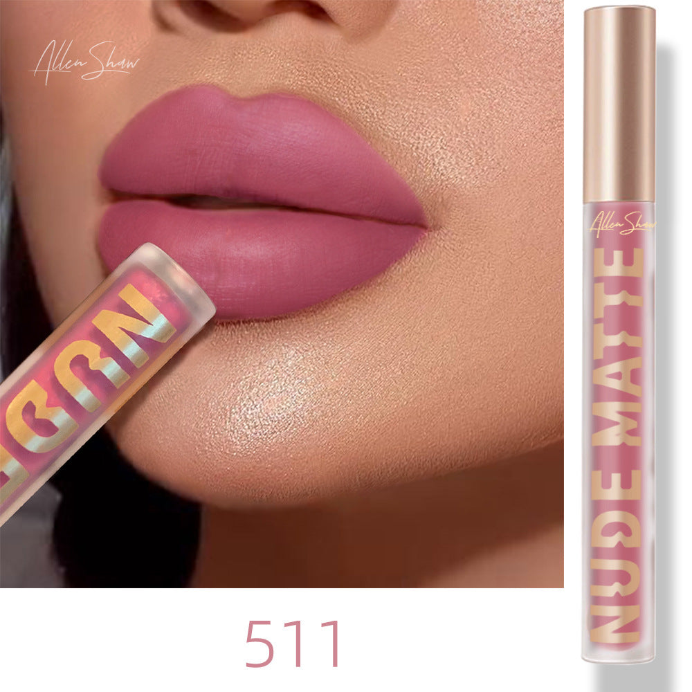 Wholesale Allen Shaw Matte Matte Liquid Lip Gloss Lip Gloss Colorfast Lip Gloss