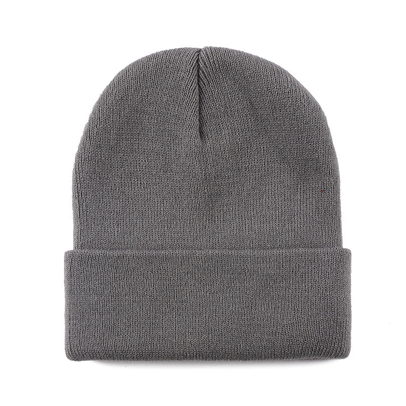 Wholesale Solid color knit hat  basic style beanie