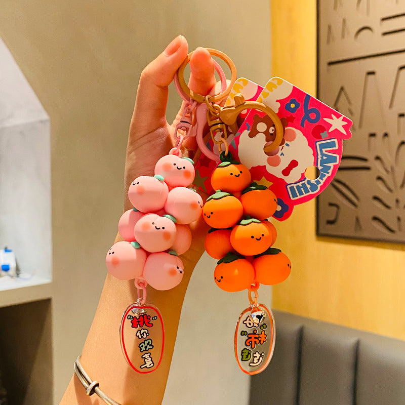 Wholesale Pvc Cute Fruit Jenga Keychain