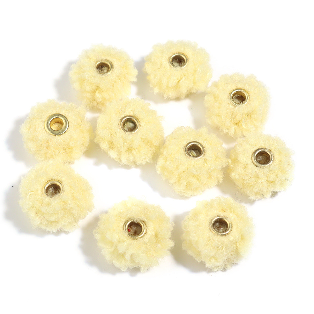 Wholesale 10pcs Colorful Fuzzy Spacer Beads