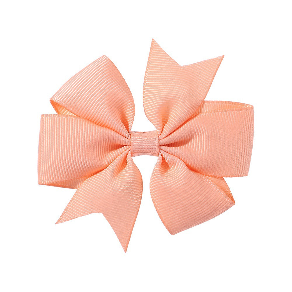 Wholesale 10pcs Handmade Baby Dovetail V Ribbed Ribbon Bow Hairpin