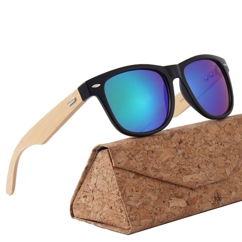 Wholesale Bamboo Wood Color Film PC Sunglasses