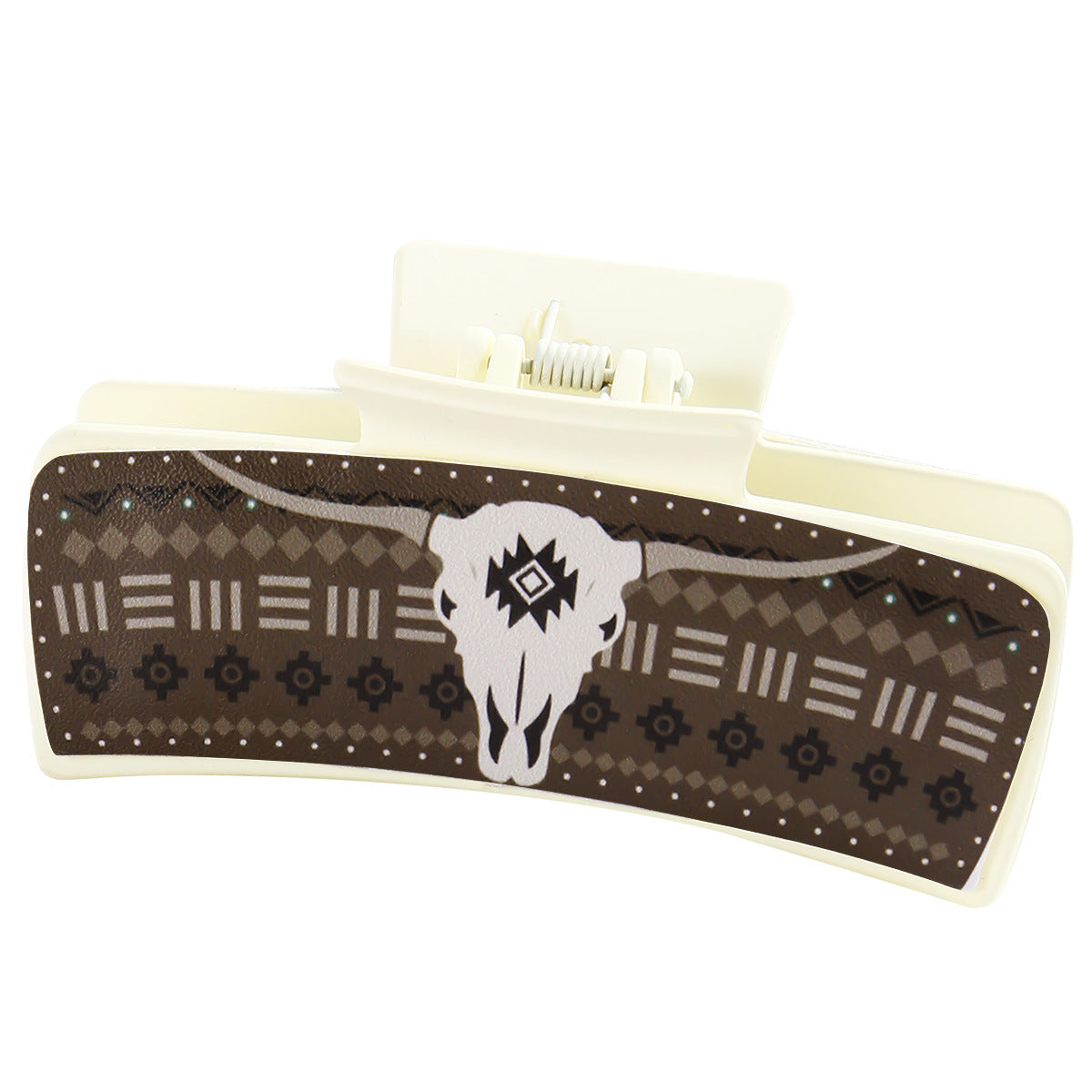 Wholesale Fengpin Leather Pu Multi-Color Bull Head Square Hair Clip