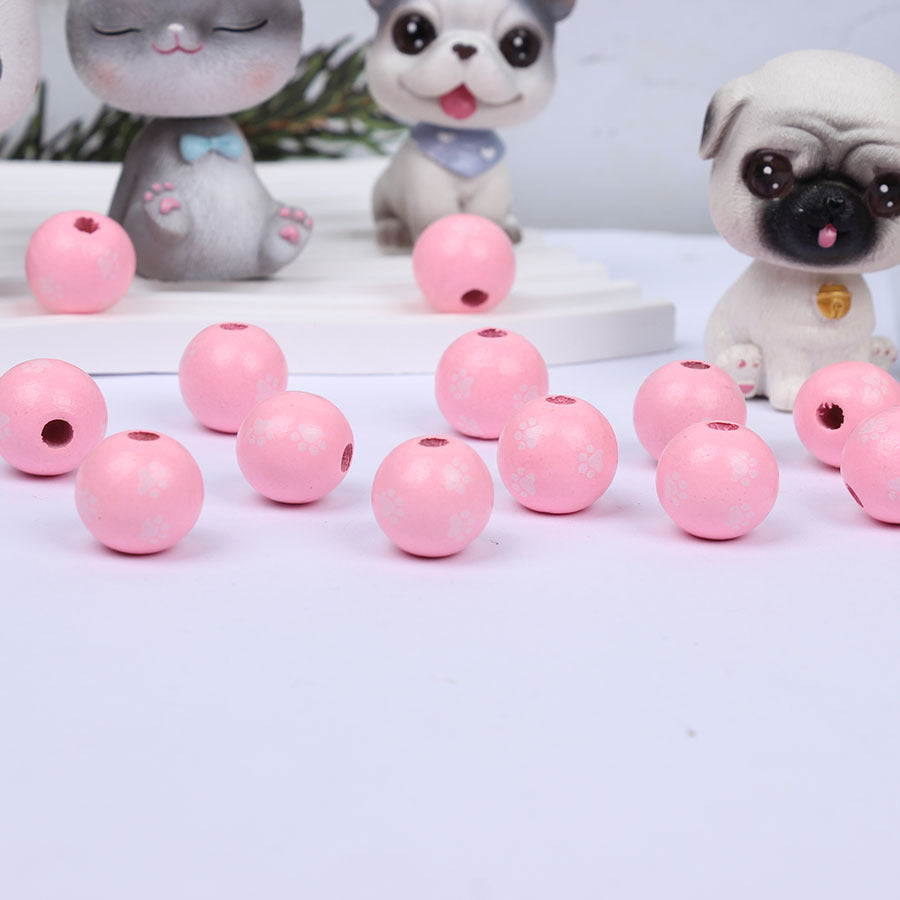 Wholesale 20PCS DIY Dog Foot Bone Pet Wooden Cat Claw Wooden Beads