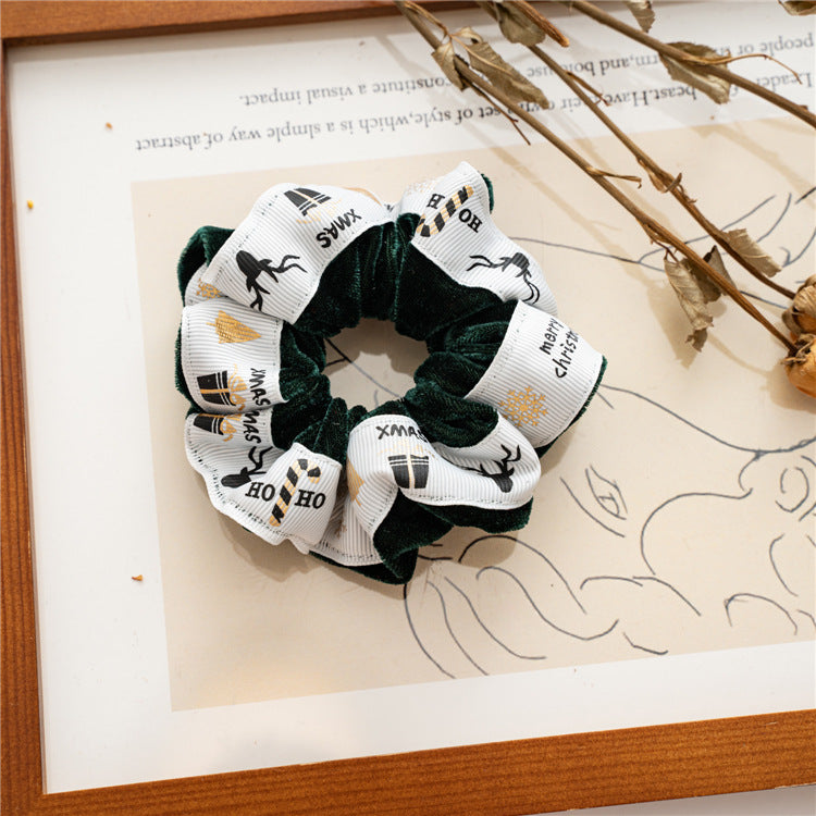 Wholesale Autumn and Winter Christmas Ribbon Fleece Colon All-match Hair Rope