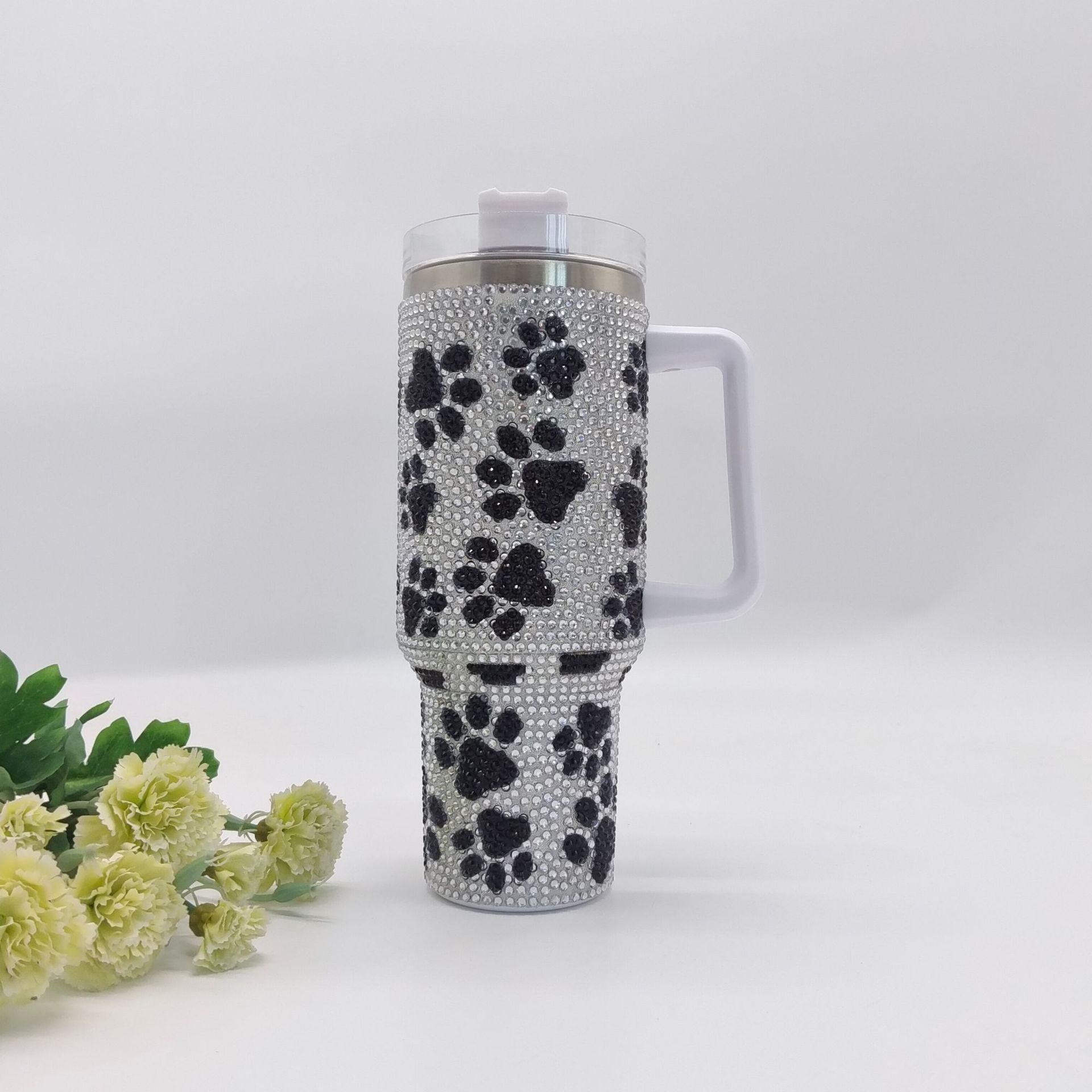Wholesale Tumbler Diamond Footprint Stainless Steel Large Capacity Ice Bullies Cup