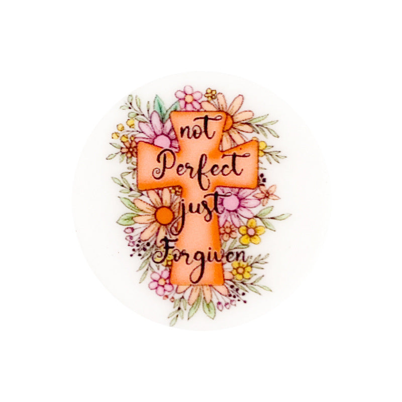 Wholesale 10pcs/pack Silicone Printing Color Printing Focal beads