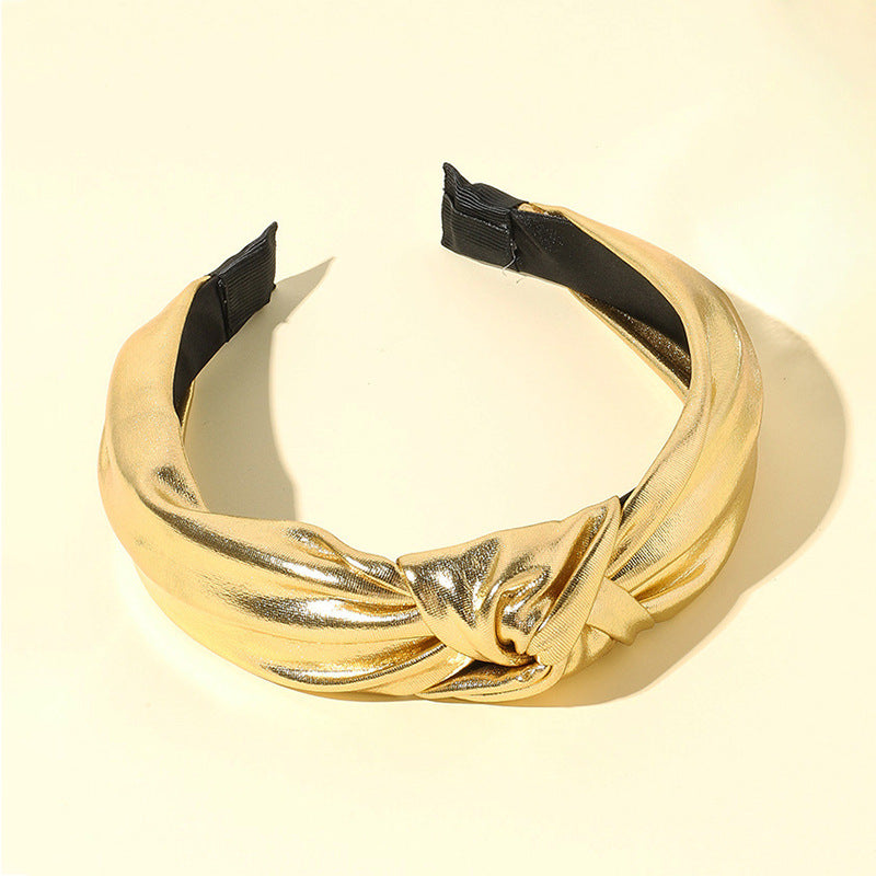Wholesale PU Leather Middle Knotted Headband