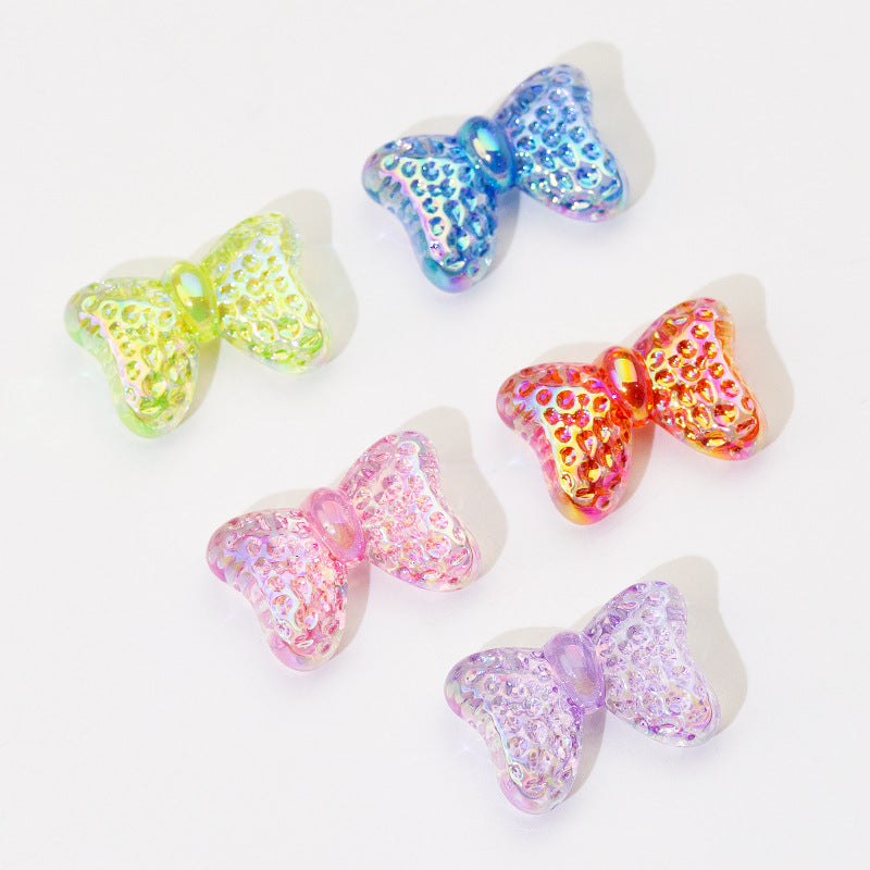 Wholesale 10PCS/PACK Glacier Bow Plated Colored Acrylic Beads