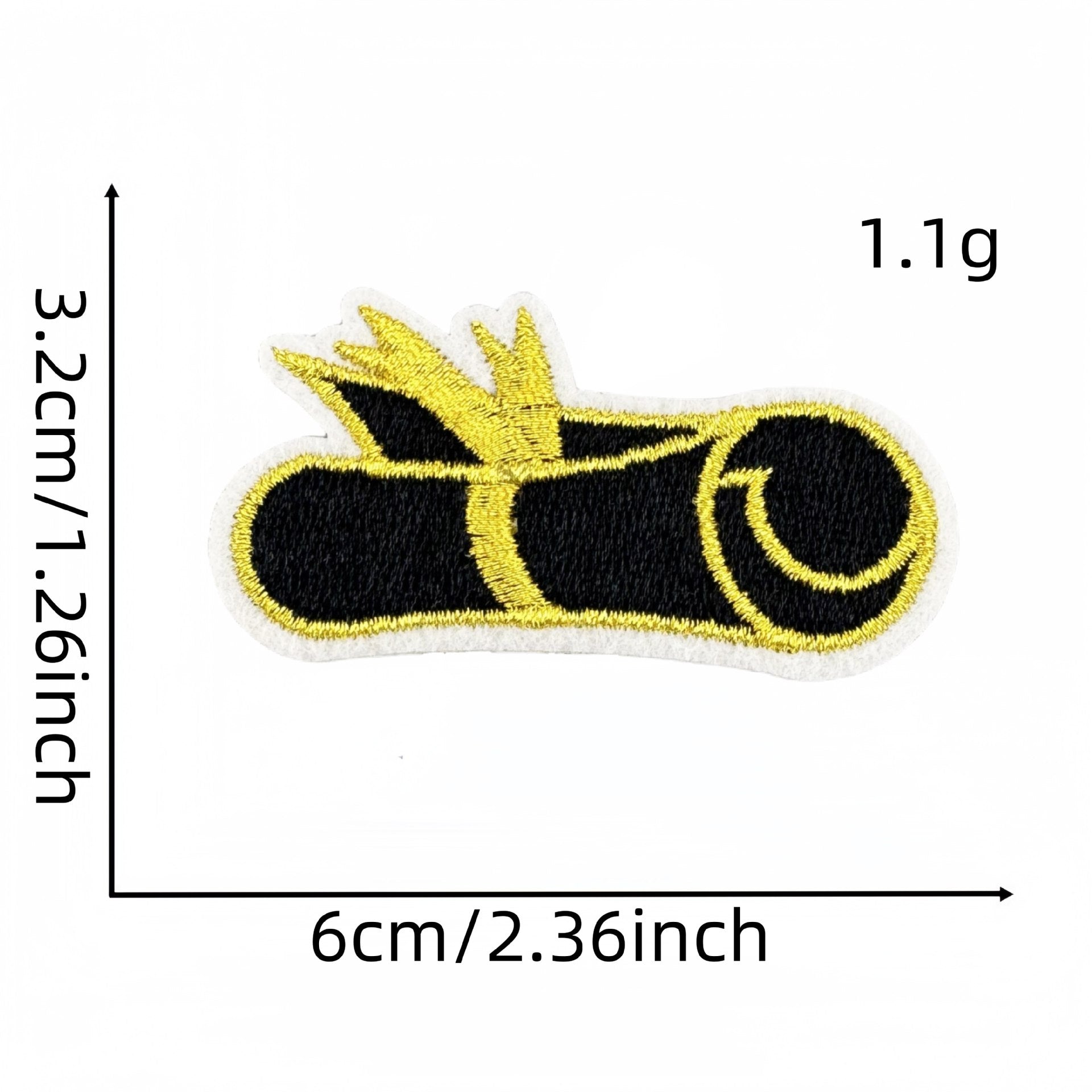 Wholesale Black gold graduation season embroidery patch clothing accessories ironing hot melt glue