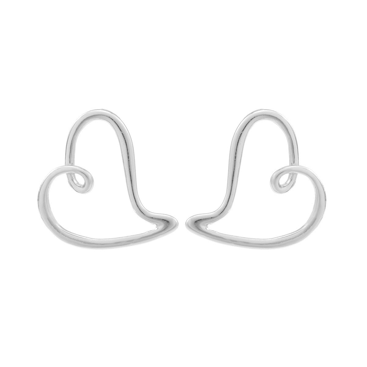 Wholesale  Metal Chain Alloy Hollow Love Pendant Earrings Necklace