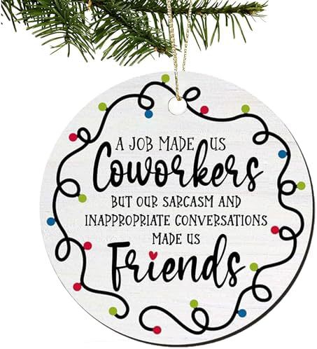 Wholesale Christmas Logo Wooden Round Pendant Ornament