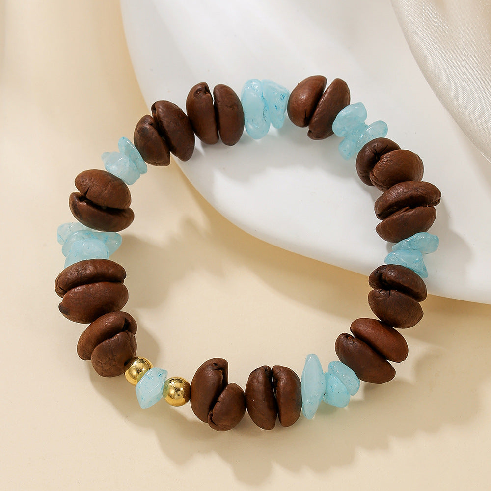Wholesale Coffee Bean Girls Summer Sea Salt Cheese Bracelet