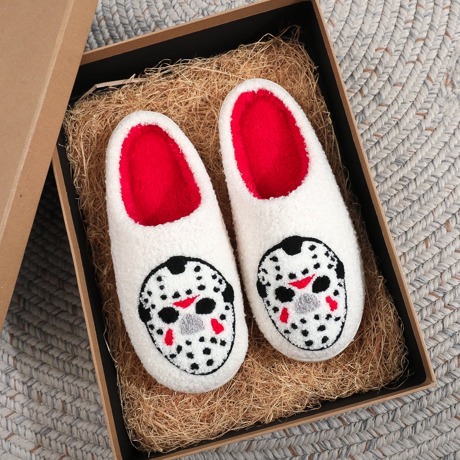 Wholesale  Cotton Slippers Autumn and Winter Home Halloween Indoor Non-Slip Cotton Slippers Fleece-Lined Warm Home Couple