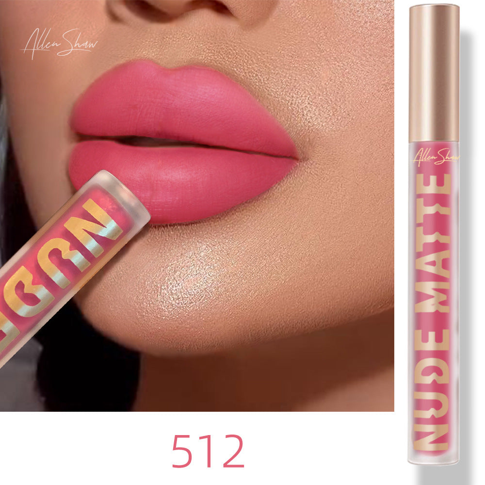 Wholesale Allen Shaw Matte Matte Liquid Lip Gloss Lip Gloss Colorfast Lip Gloss