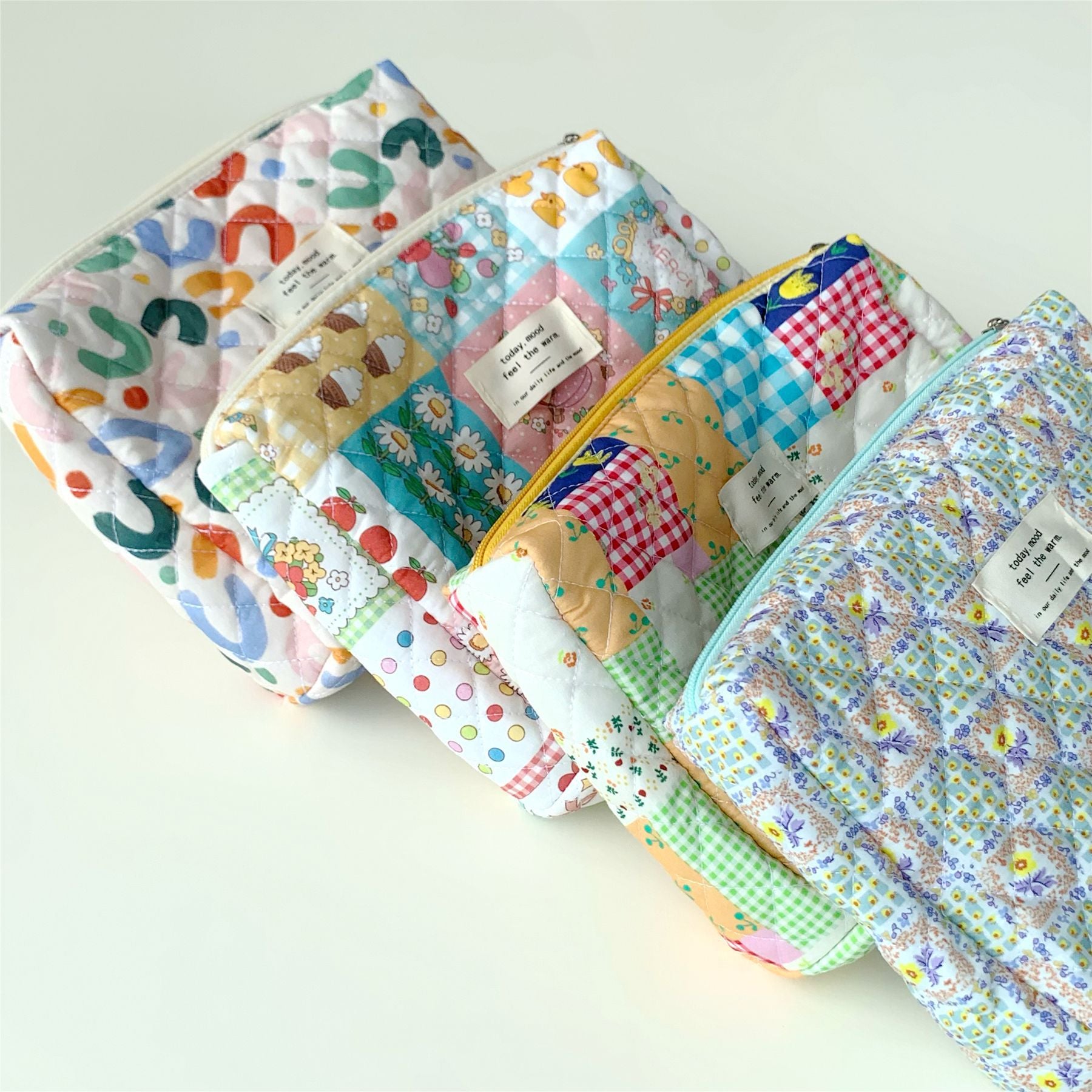 Wholesale Floral Quilted Cotton Storage Bag Cosmetic Bag Liner