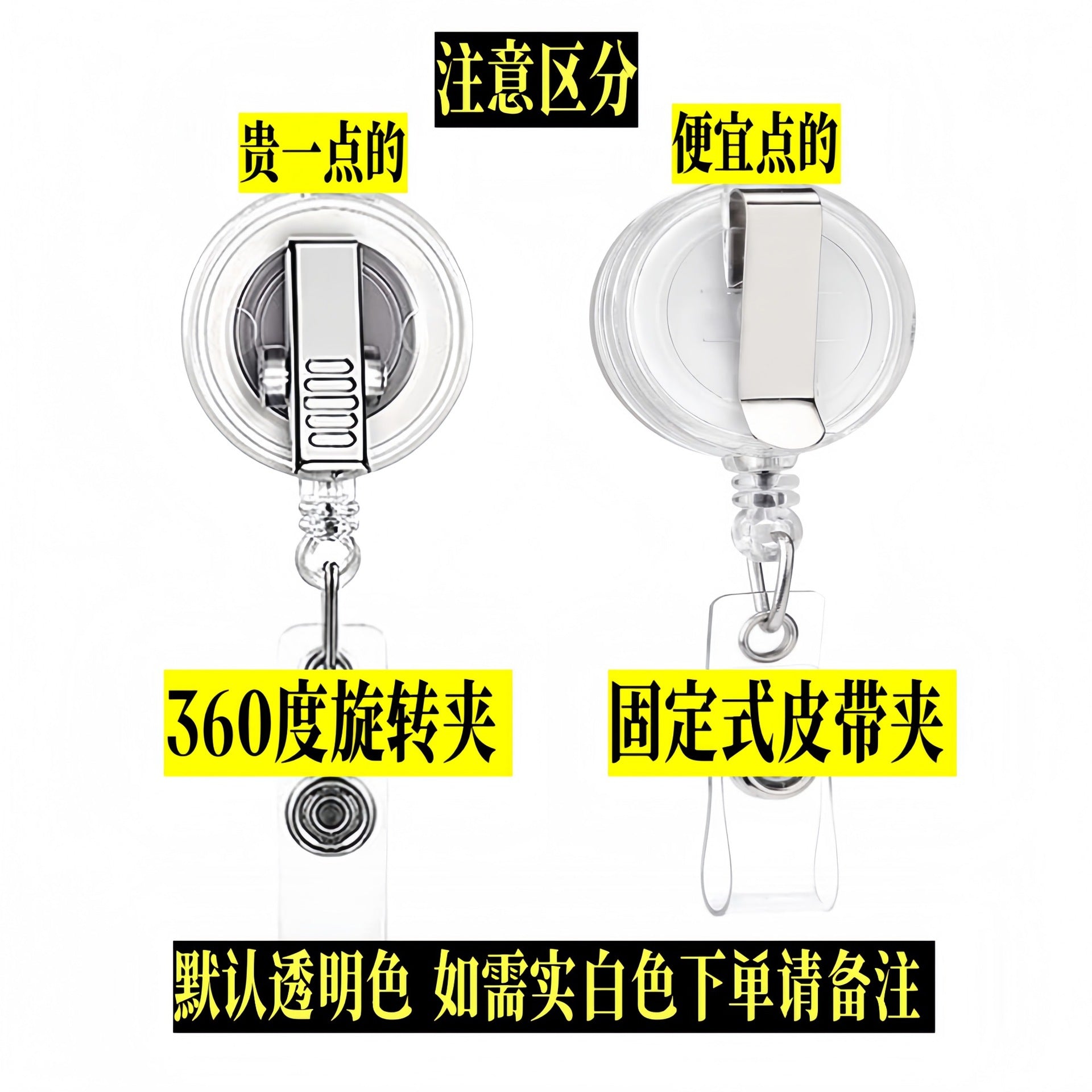 Wholesale new glitter acrylic bow stethoscope telescopic easy-pull buckle creative medical nurse badge clip