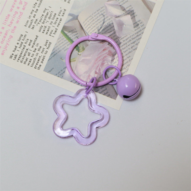 Wholesale Acrylic colorful five-pointed star key chain