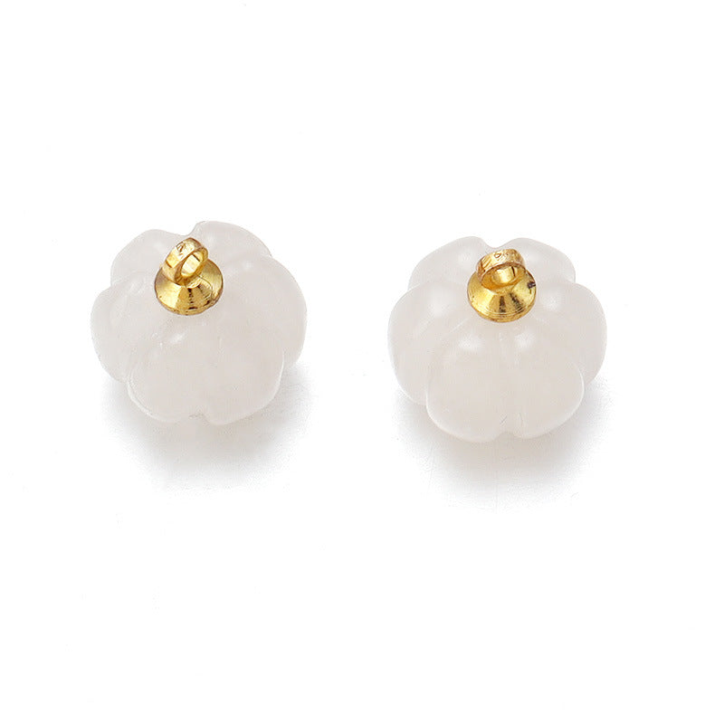 Cuentas de calabaza de calabaza de agate de 5pcs/paquete de aventurina verde