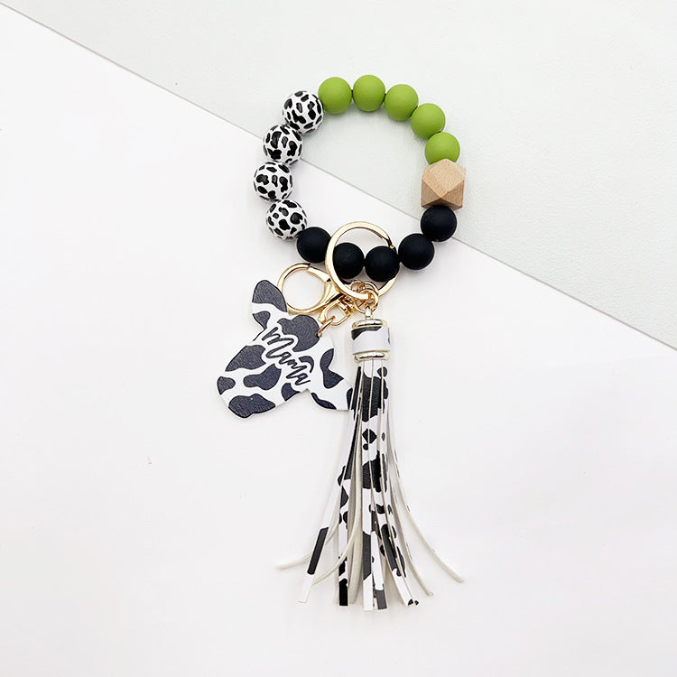 Wholesale Dairy Cow Grain Wood Beads Wood Chip Cow Head Western Style