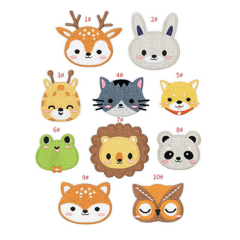 Wholesale Cartoon Animal Embroidery Patches Cute Bag Decoration Clothes Patches Embroidery Patches