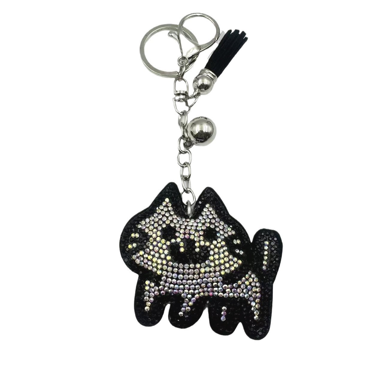 Wholesale Cartoon cat keychain with rhinestones