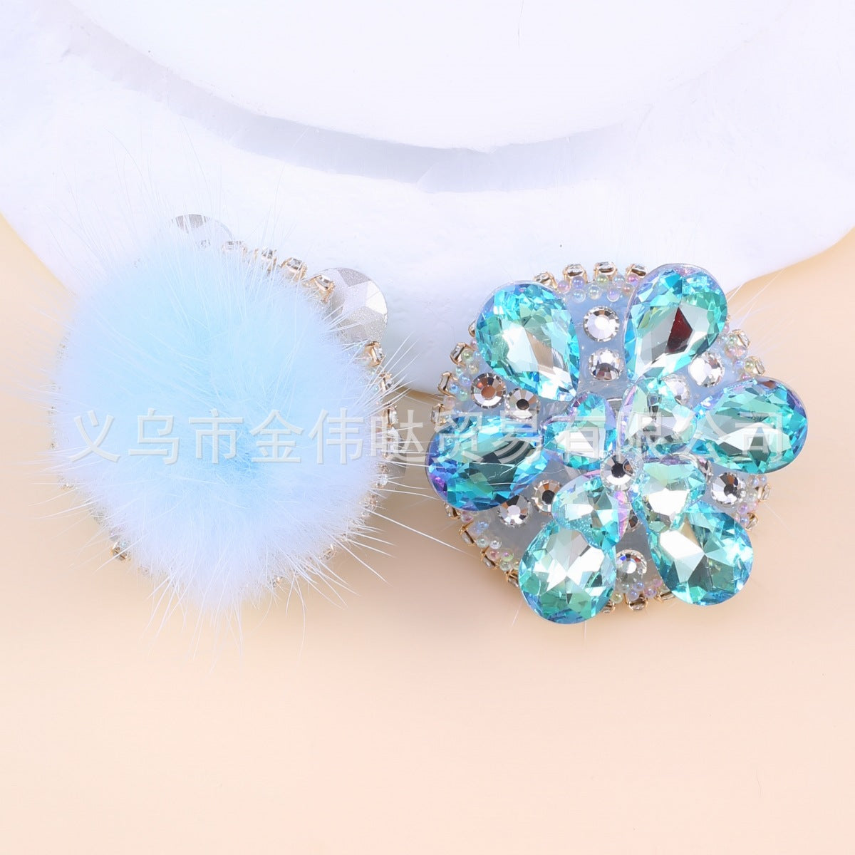 Wholesale Heavy Industry Rotating Zircon Six Leaf Clover Diamond Ball DIY Jewelry Accessories