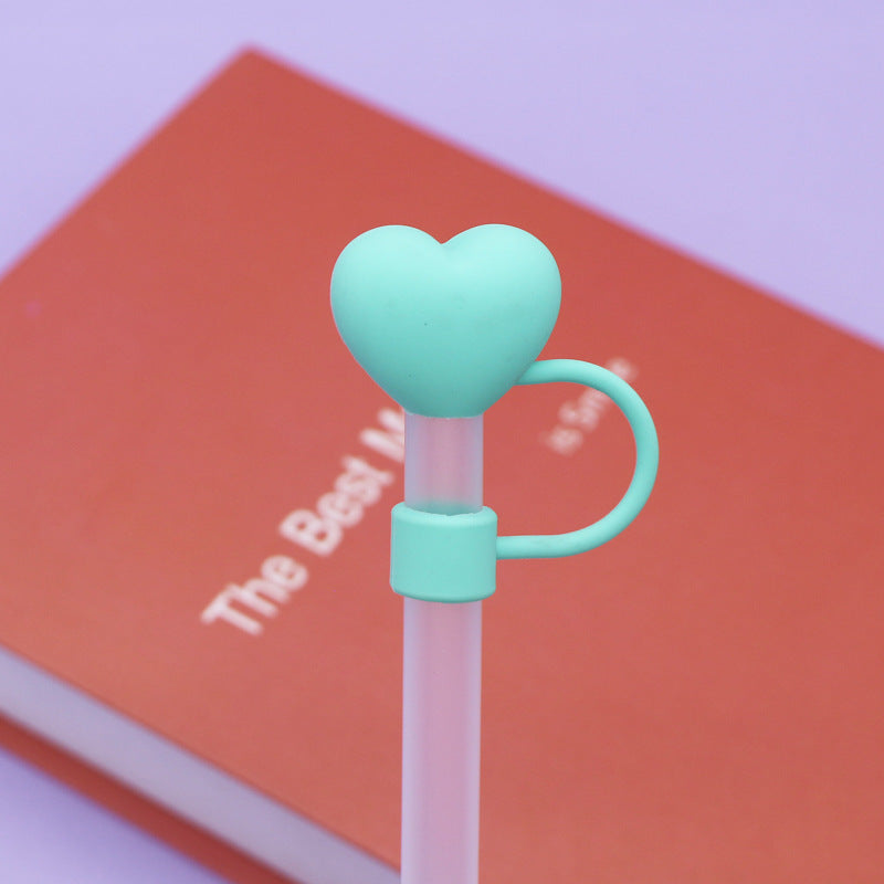 Wholesale 10mm Silicone Straw Cap Love Straw Stopper