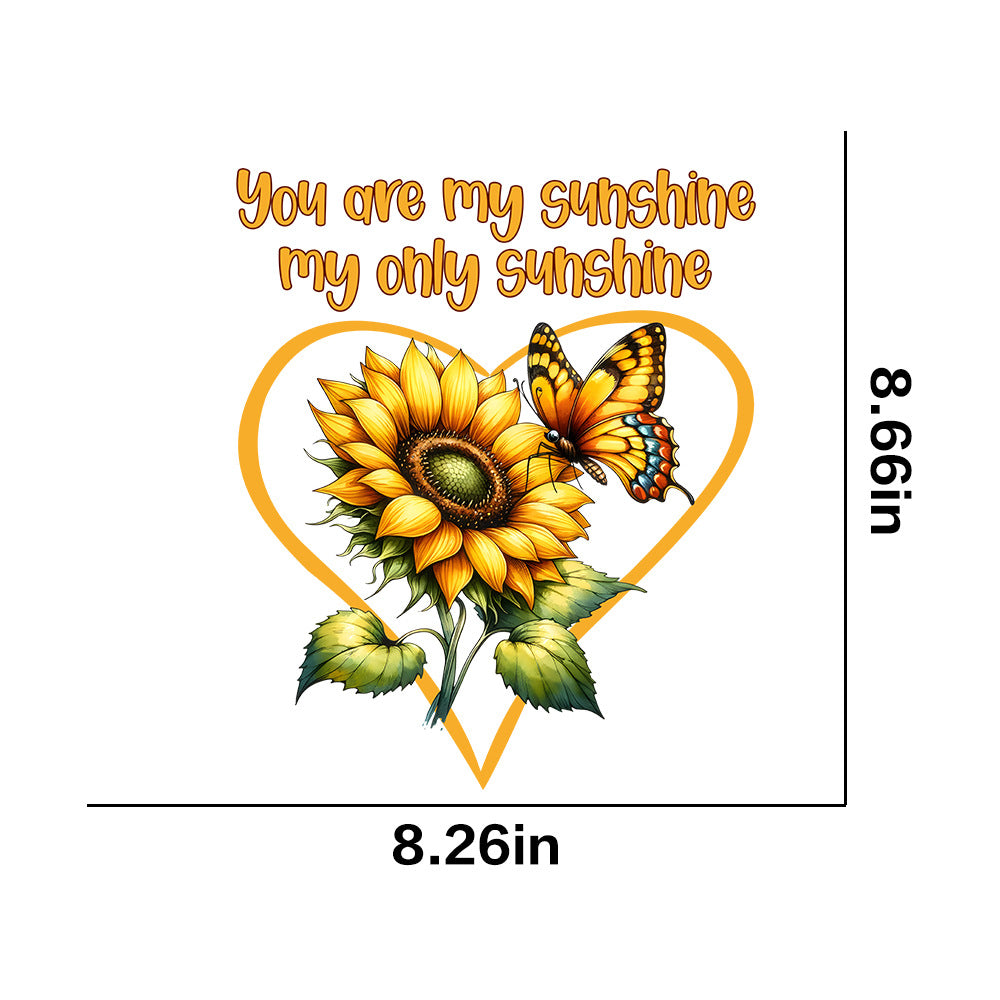 Wholesale 10pcs/pack Sunflower T-shirt heat transfer hot stamping