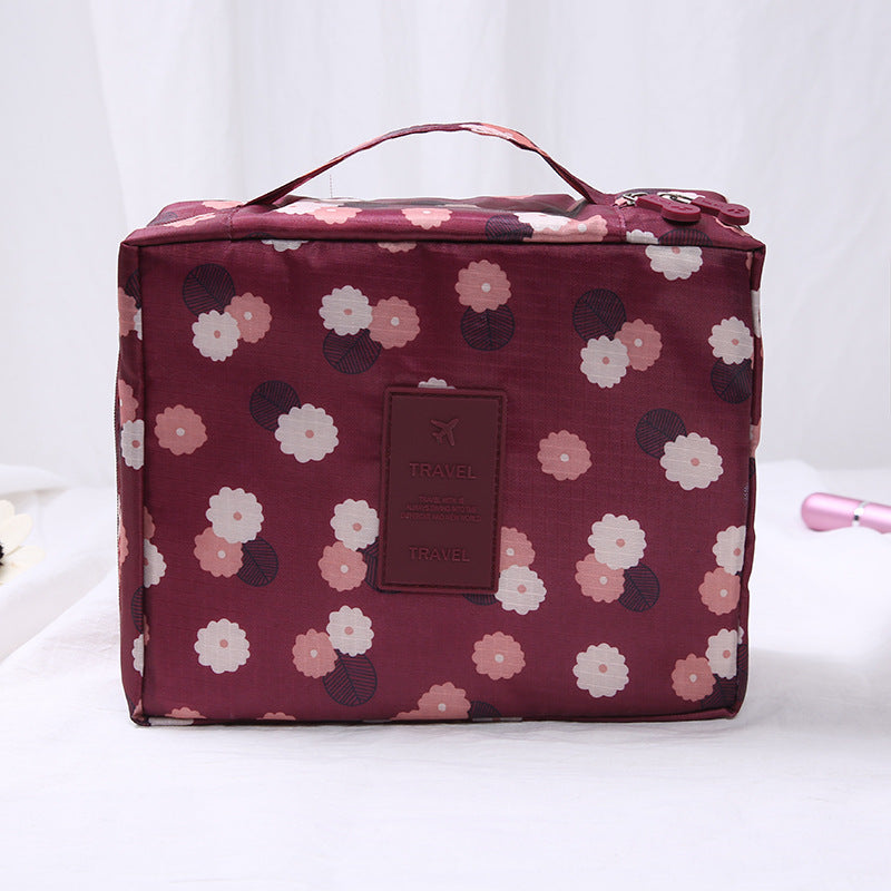 Wholesale Large Capacity Two-way Zipper Toiletry Bag Travel Portable Handbag