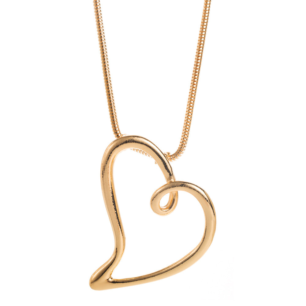 Wholesale  Metal Chain Alloy Hollow Love Pendant Earrings Necklace