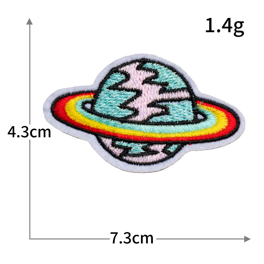 Wholesale Computer embroidery logo universe planet series cloth patch