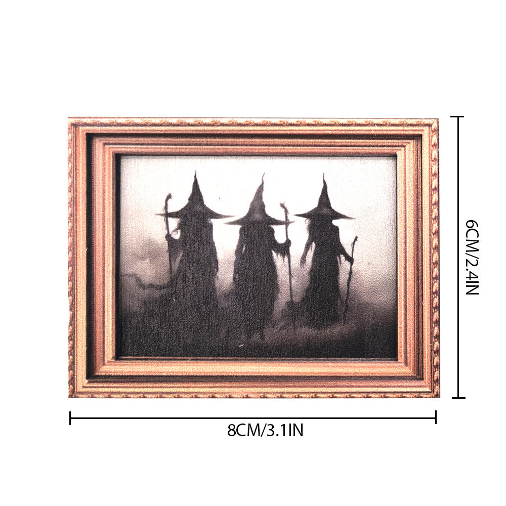 Wholesale vintage photo frame magnetic wooden poster fridge magnets