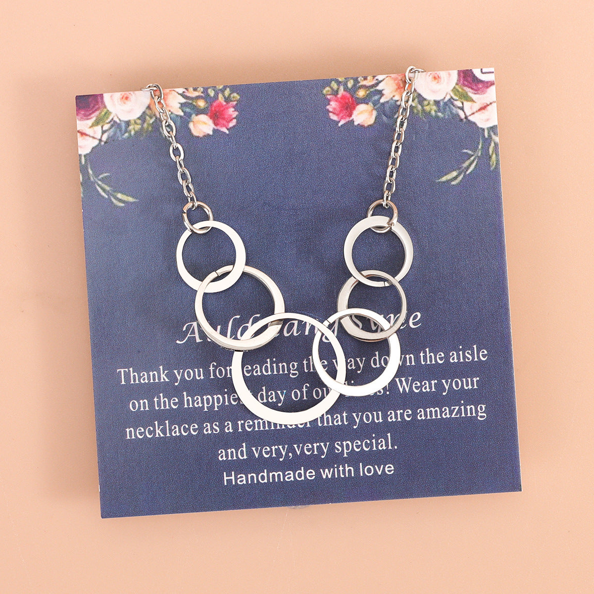 Wholesale Circle Pendant Stainless Steel Necklace