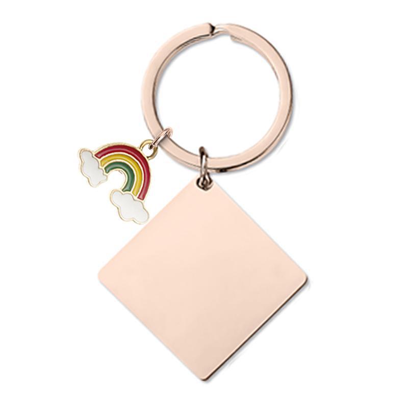 Wholesale Square Metal Keychain