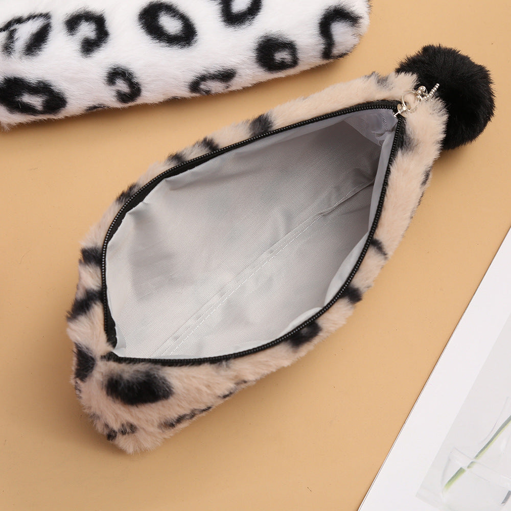 Case de lápiz de peluche de cuero al por mayor