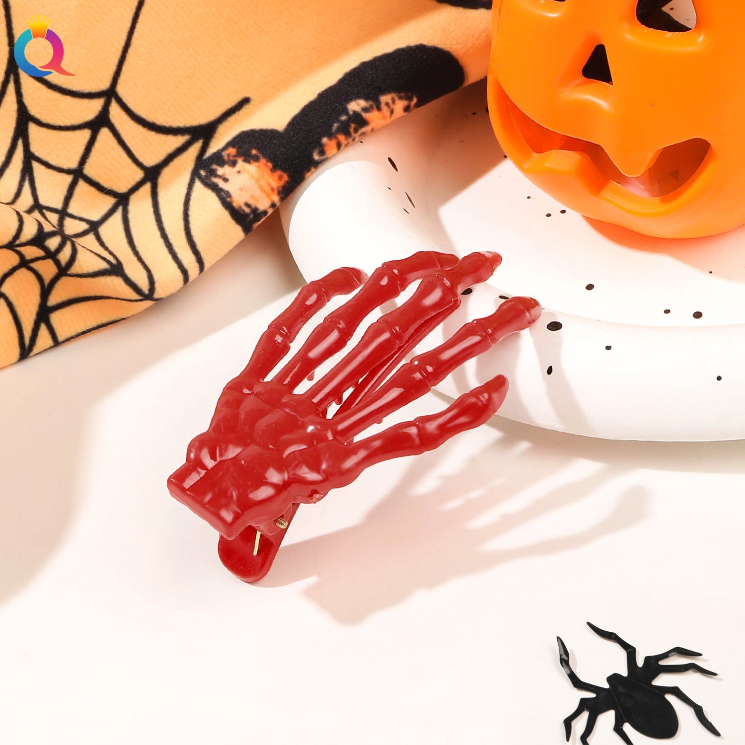 Wholesale Halloween Horror Ghost Claw Skeleton Hand Side Hair Clips