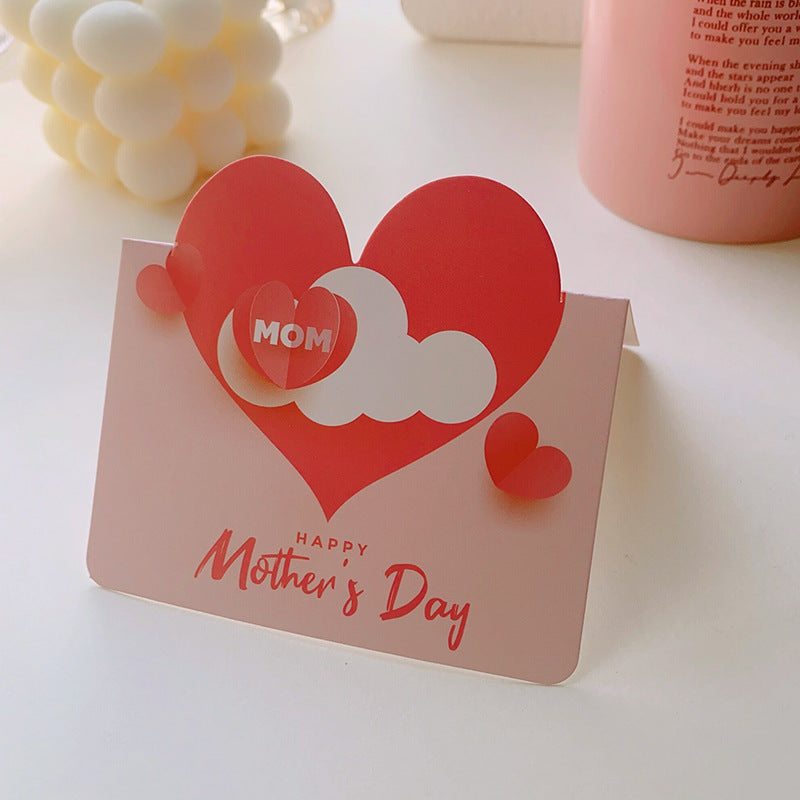 Wholesale of 10pcs/pack Mother's Day Love Flowers Paper Greeting Cards