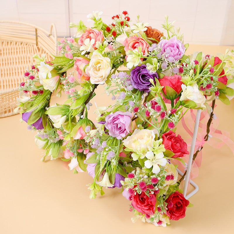 Wholesale Bride Fairy Simulation Gypsophila Flower Girls Hair Accessories Hair Band