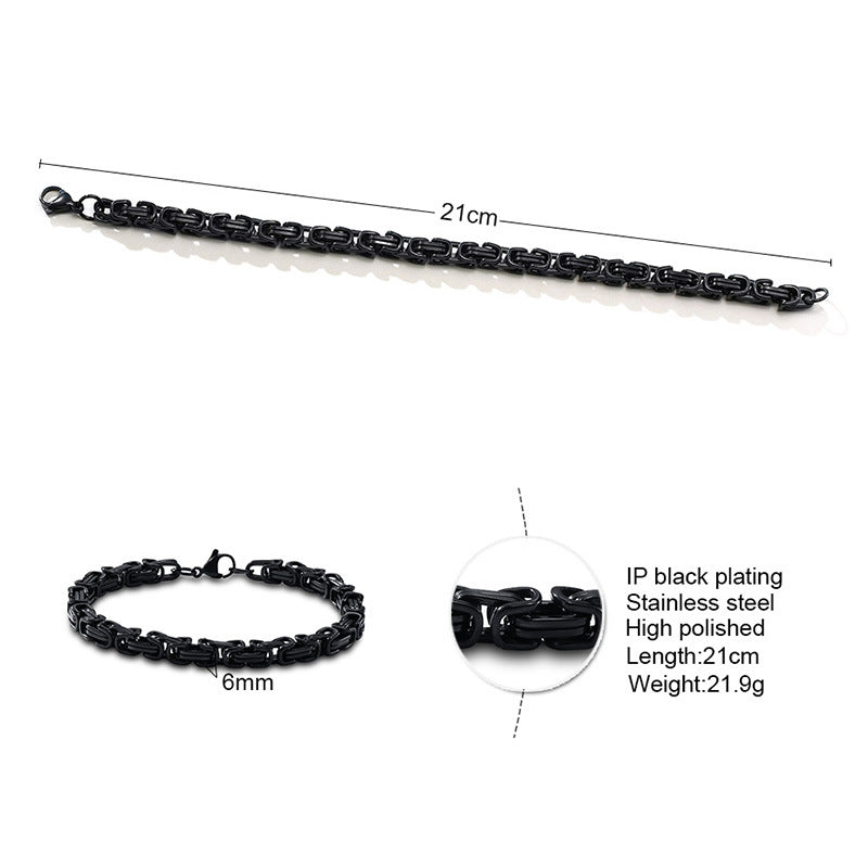 Wholesale Titanium Steel Square Gold Men's Bracelets