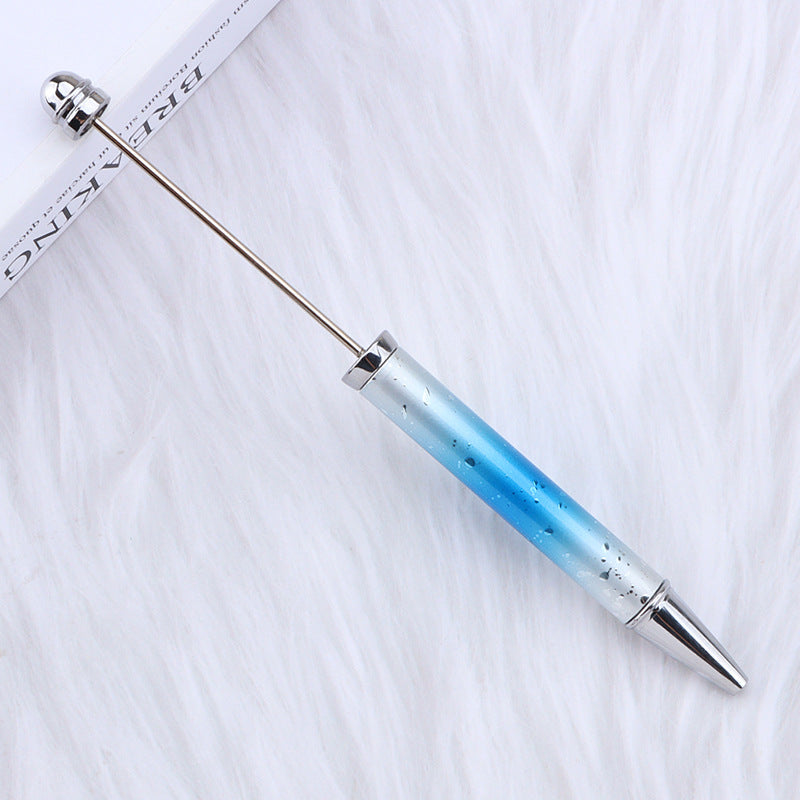 Wholesale Beadable Pensdiy UV Electroplating Starry Sky Sequins Gradient Beaded Ballpoint Pen