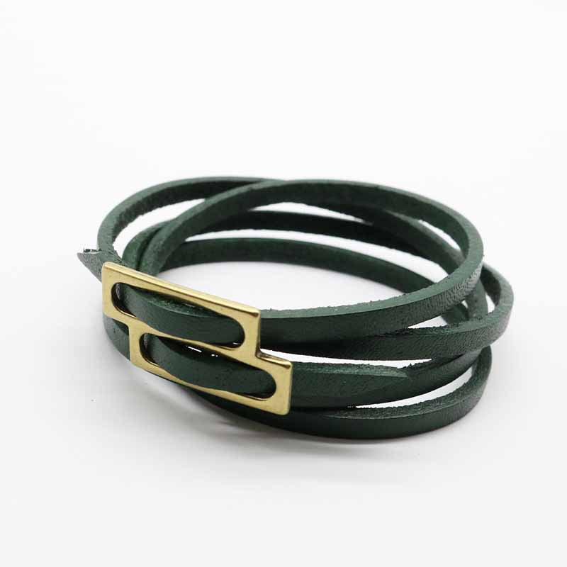 Wholesale Genuine Leather Multi-layer Mother Buckle Leather Bracelets