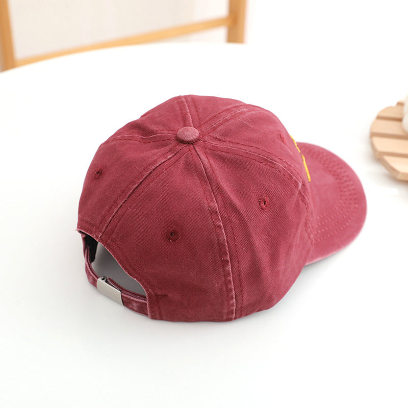 Wholesale Kids Washed Fabric Excavator Embroidery Baseball Cap