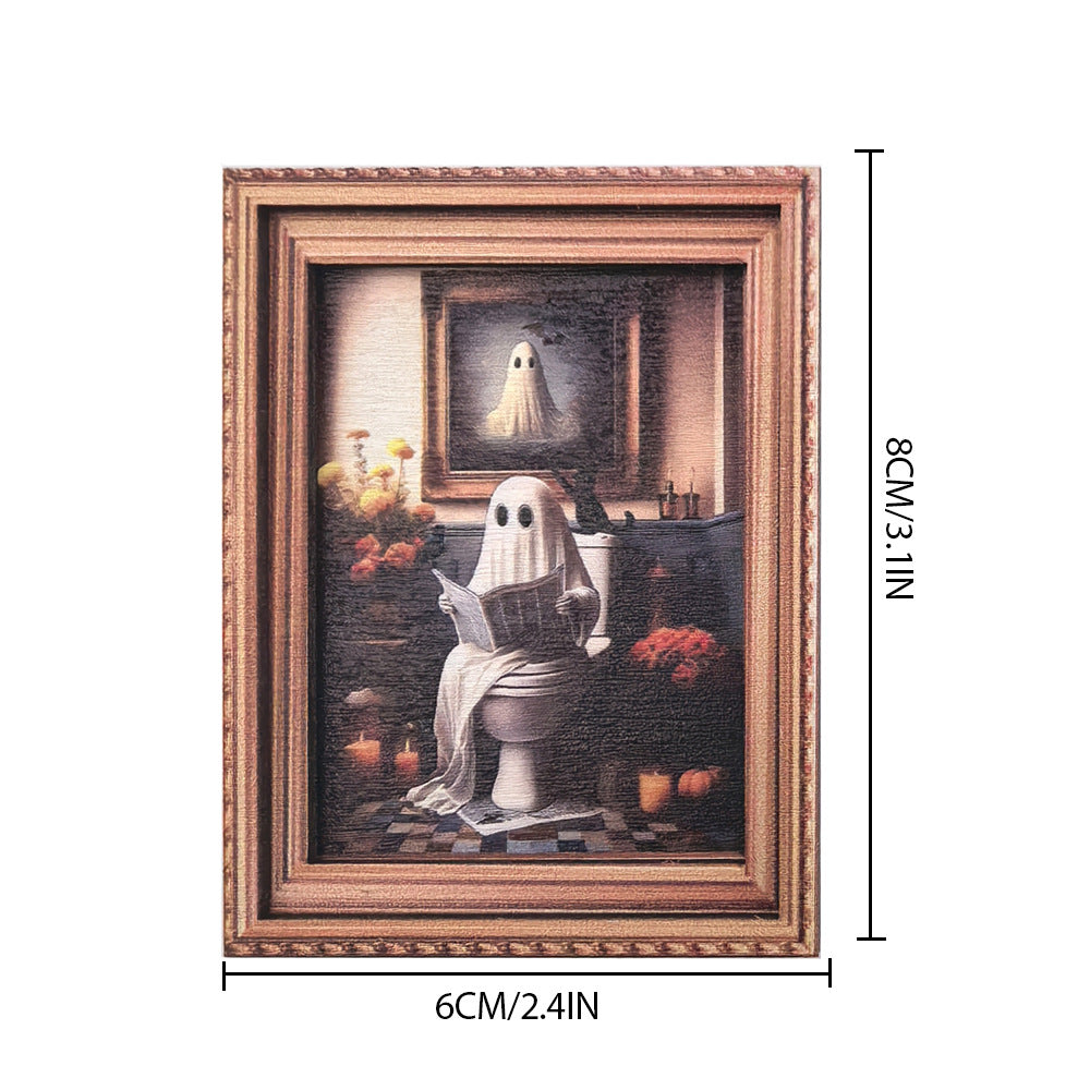 Wholesale vintage photo frame magnetic wooden poster fridge magnets