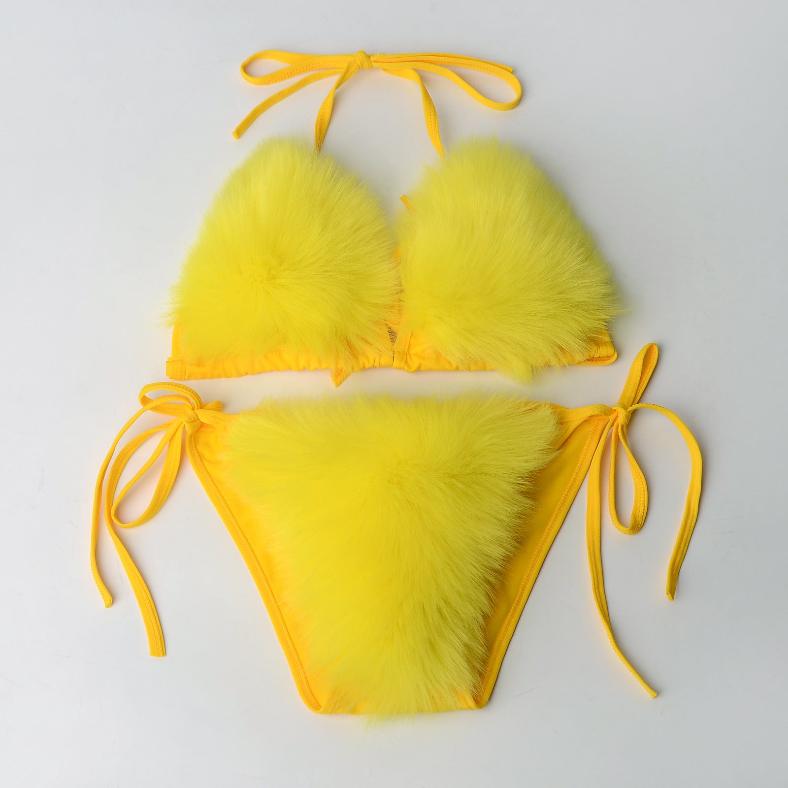 Wholesale Solid Color Bikini Plush Swimwear