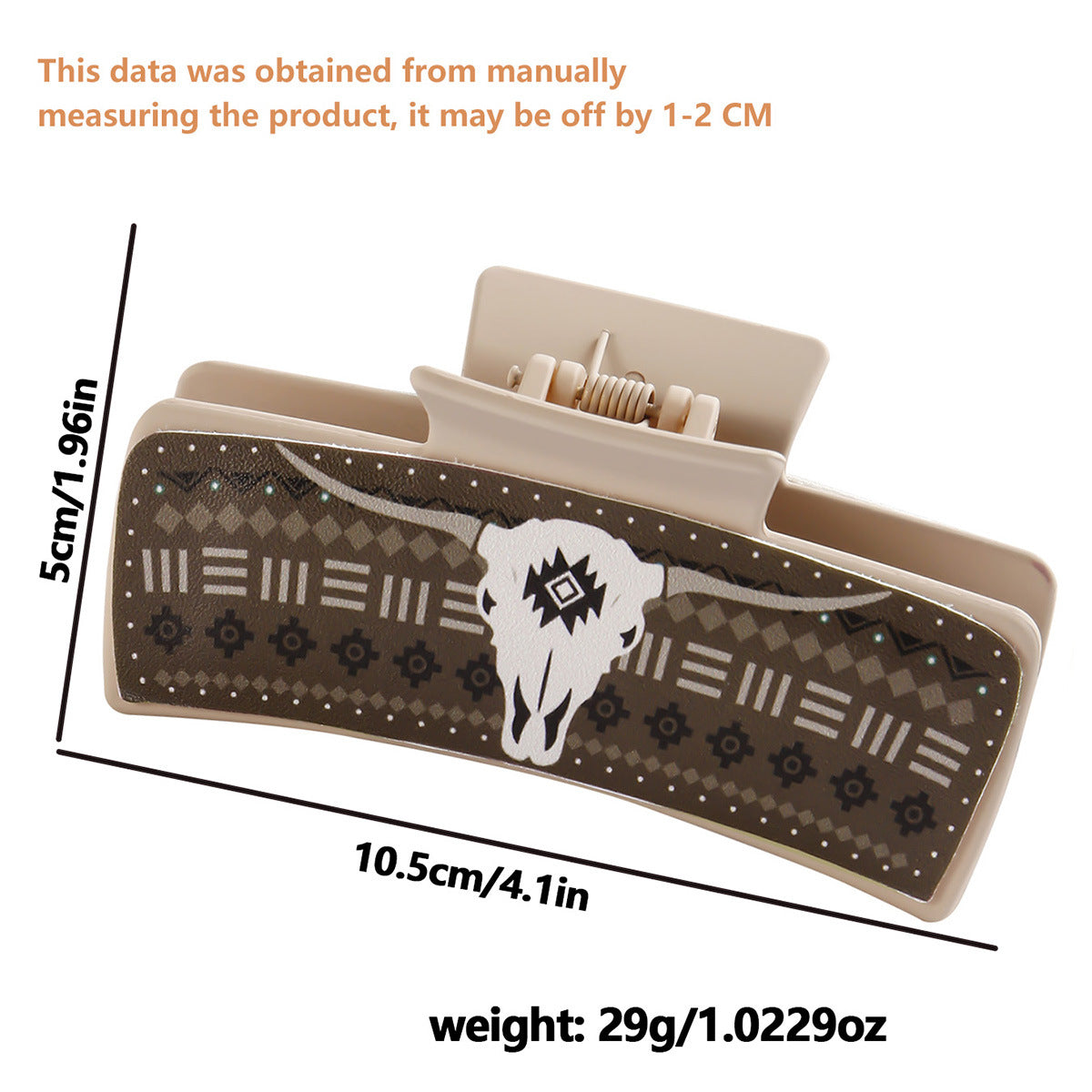 Wholesale Fengpin Leather Pu Multi-Color Bull Head Square Hair Clip