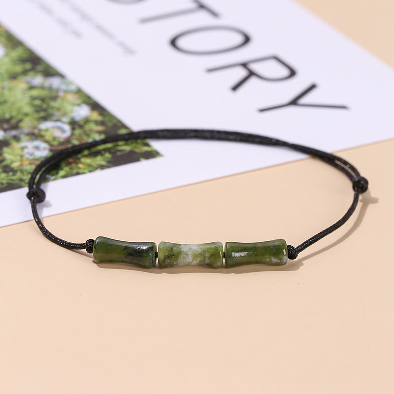 Wholesale Olive Jade Bamboo Green Aventurine Bracelet