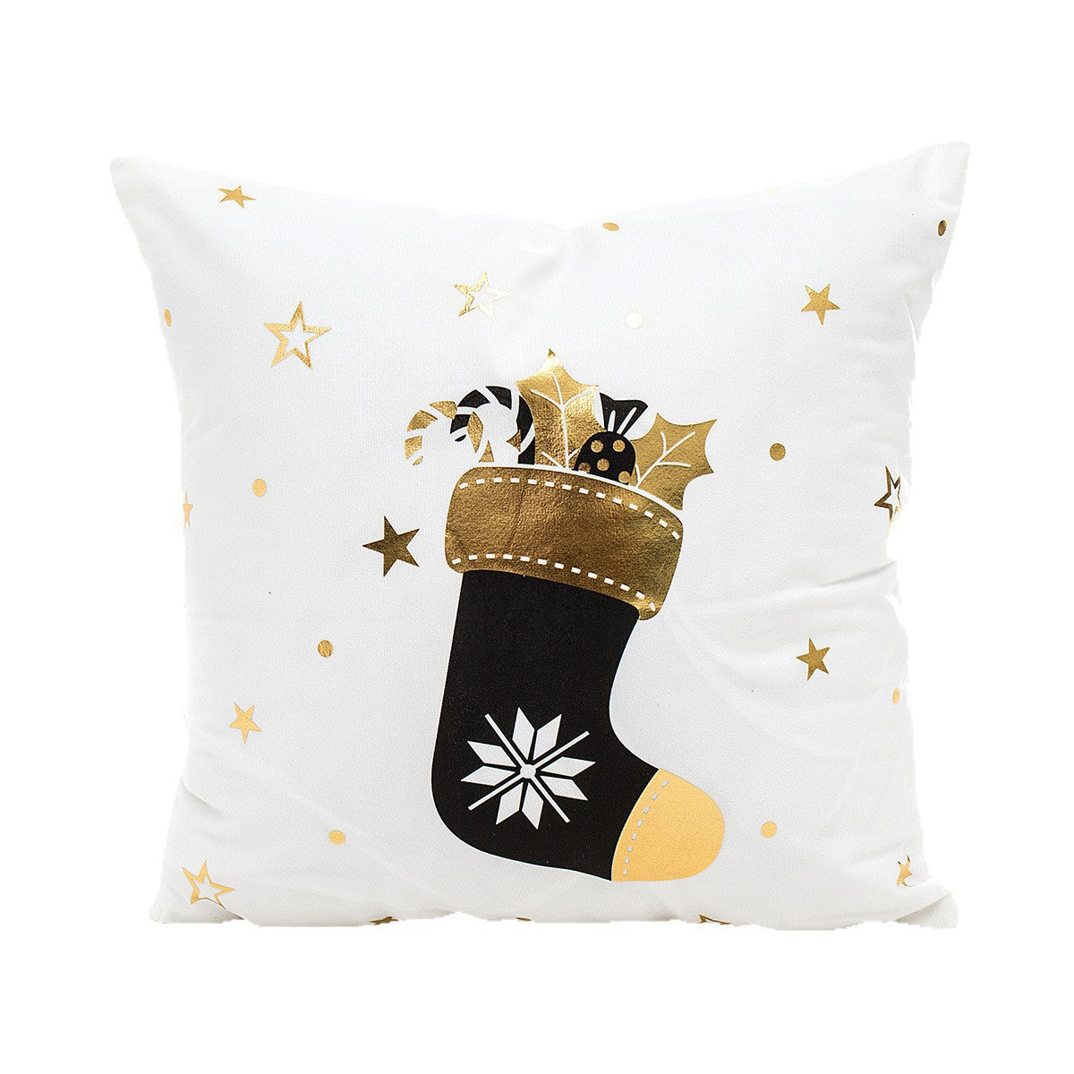 Wholesale Christmas atmosphere gold-stamping festive pillowcase